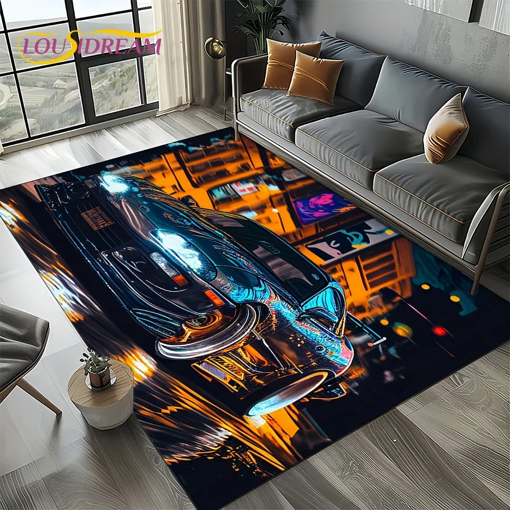 3D Supra T-TOYOTA Racing Car Logo Carpet Rug for Home Living Room Bedroom Sofa Doormat Decor,kids Area Rug Non-slip Floor Mat