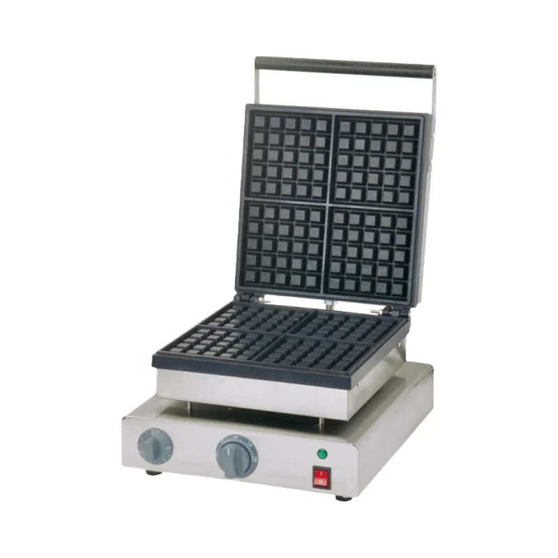 Chef Prosentials 4-Plate Commercial Waffle Baker Superior Quality Belgian Waffle Iron Baking Waffles Croissants Kitchen Machines