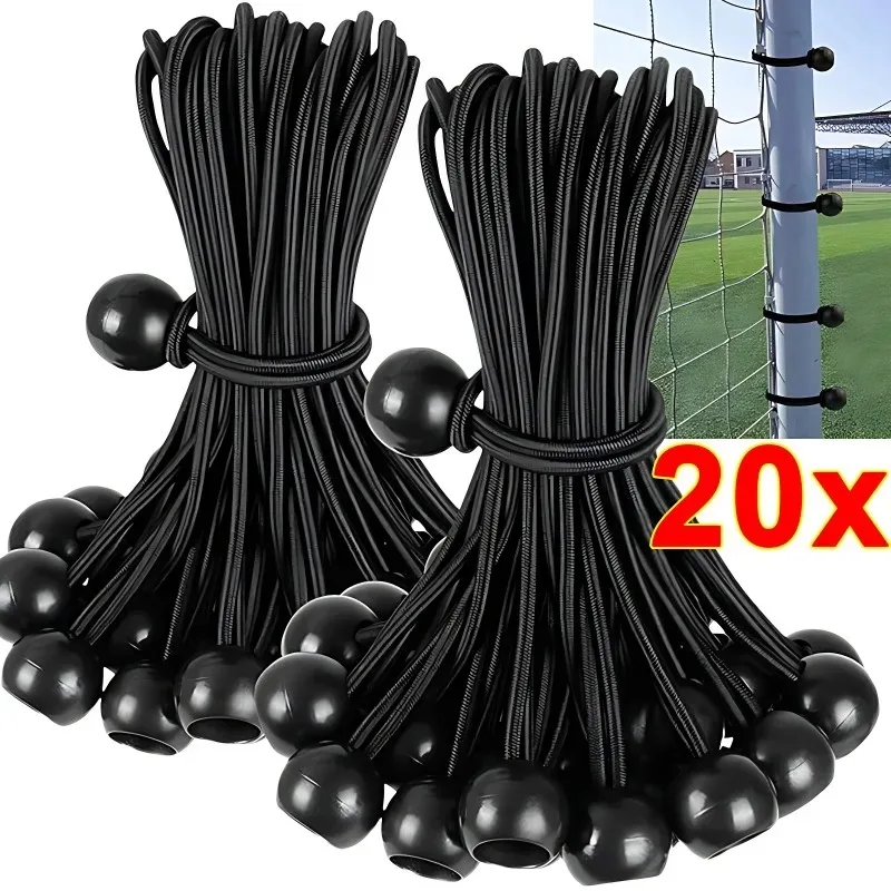 5/10/20pcs Bungee Cord Ball Tarps Canvas Tarpaulin Flagpole Ties Cord Ends Elastic Rope Fixed Boat Pole Camping Tent Accessories