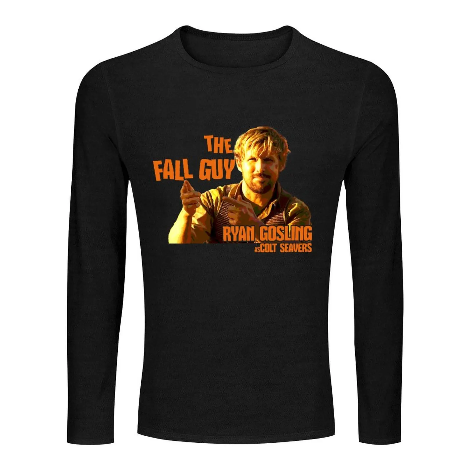 Action Comedy Alert: The Fall Guy Movie Scene Graphic Design Long T-Shirt graphics t shirt t shirts for men