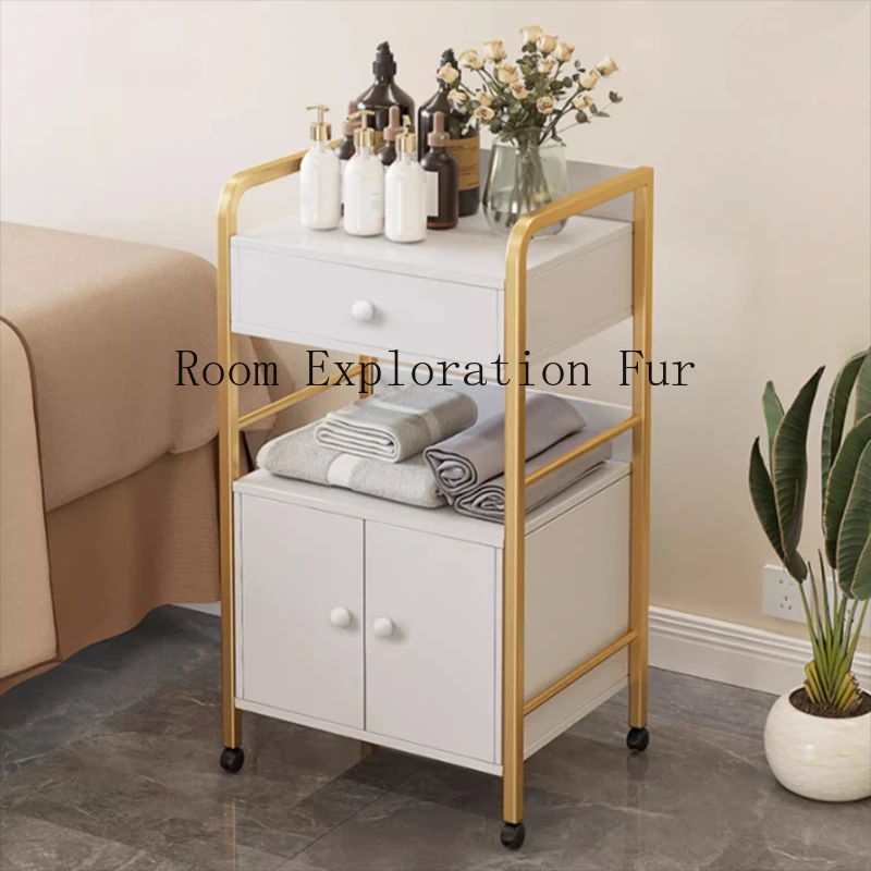 Barber Cosmetic Beauty Salon Trolley Rolling Manicure Tattoo Salon Trolley Spa Lash Carrello Con Ruote Salon Furniture WKST