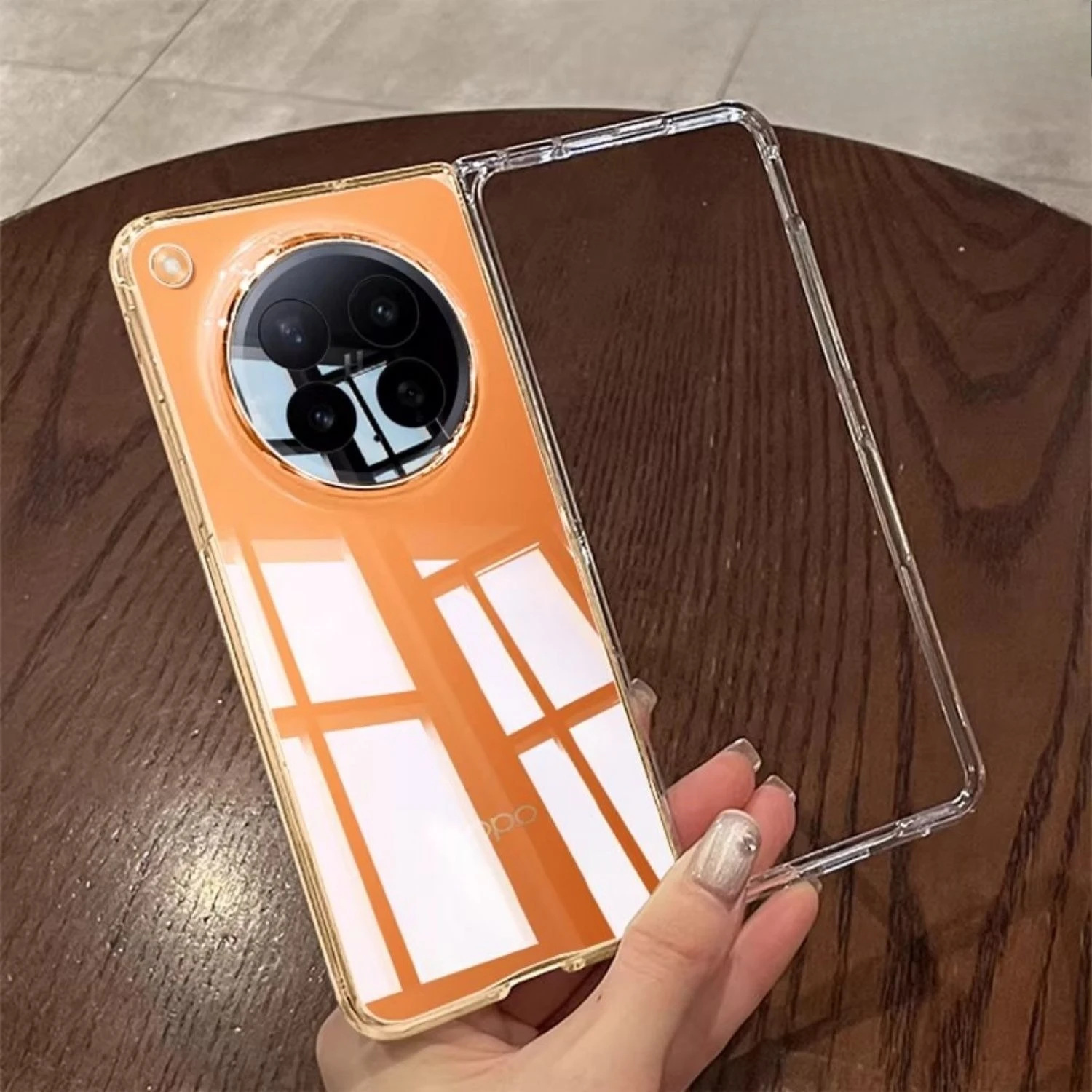 For OPPO Find N6 Case Skin-Friendly Acrylic Transparent PC Anti-Scratch Cover For Oppo Find N6 Shockproof Bumper Funda
