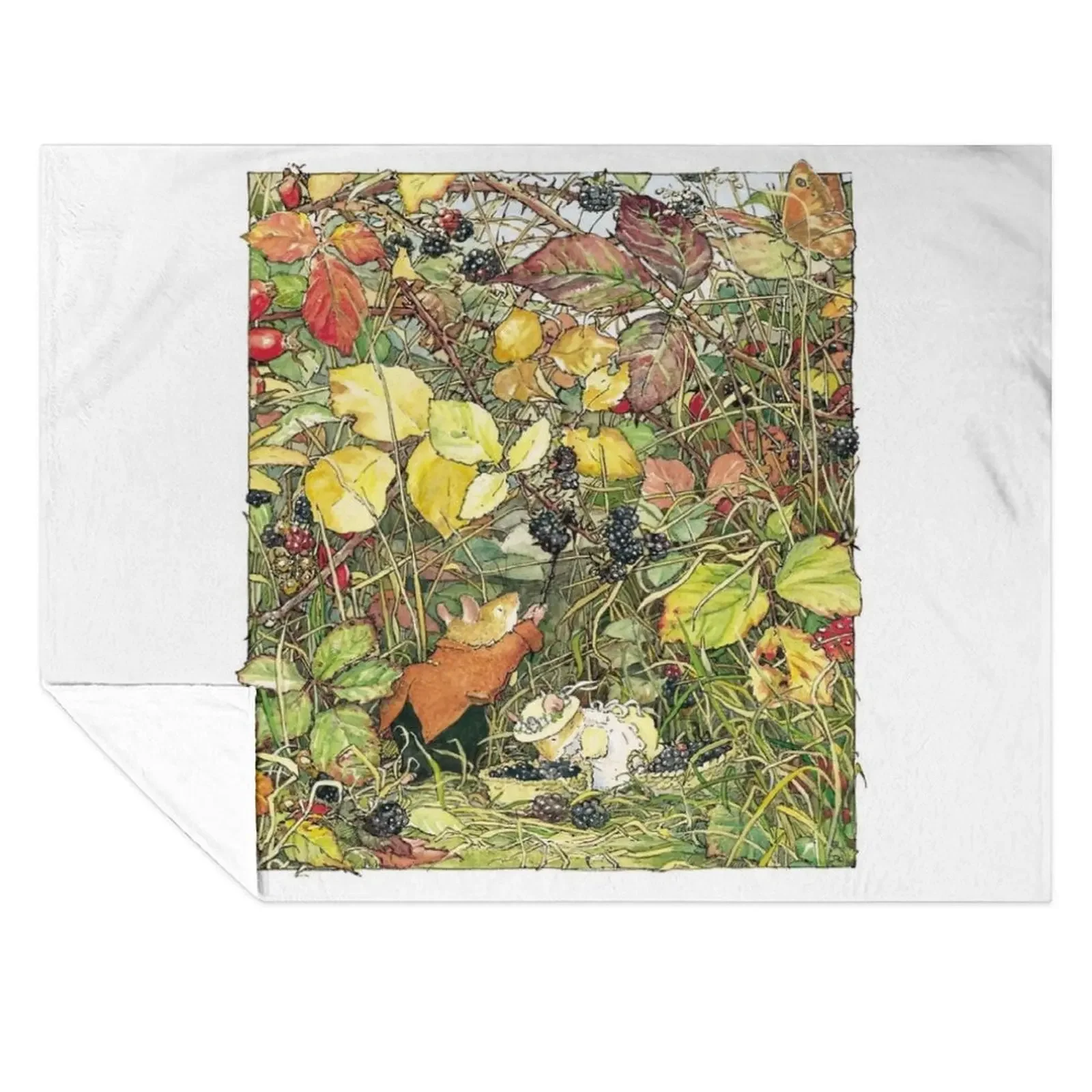 

Blackberry picking Throw Blanket Luxury Throw Blankets For Baby Sofa Throw Heavy Blankets