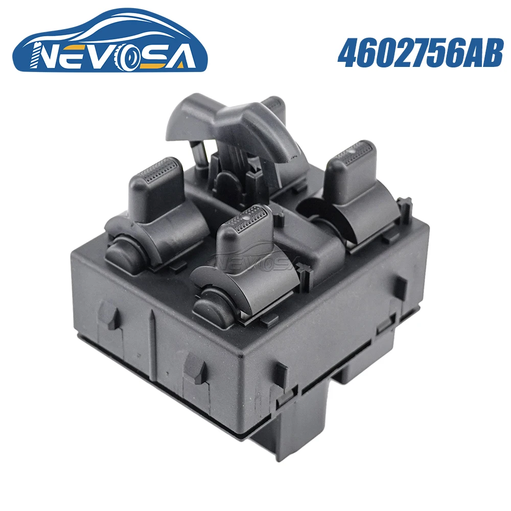 

NEVOSA 4602756AB For Jeep Wrangler Mopar 4 Door 2007 2008 2009 2010 Master Power Window Control Switch Button 4602756AA 12 Pins