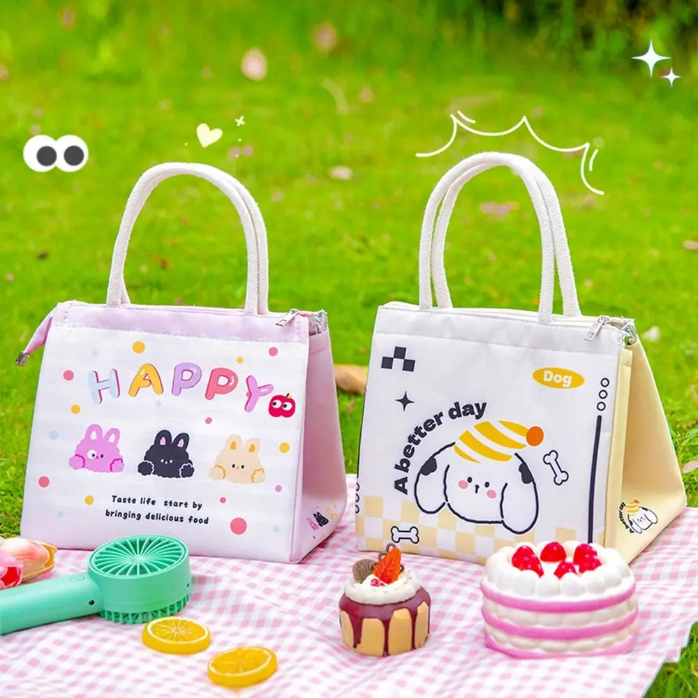 

Waterproof Cartoon Lunch Bag Cute Large Capacity Insulation Tote Bag Thickened with Handle Picnic Travel Storage Bags Camping