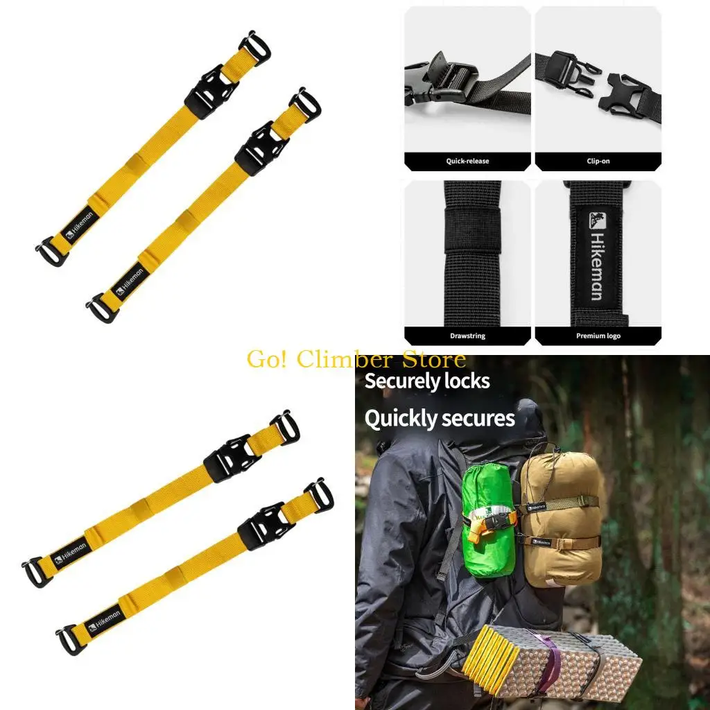 Q84C Hiking Carry Hold Pair for Pack Order, 2 Piece Helper Set with Middle Lock for Camp Days, Travel Use, and Daily Load