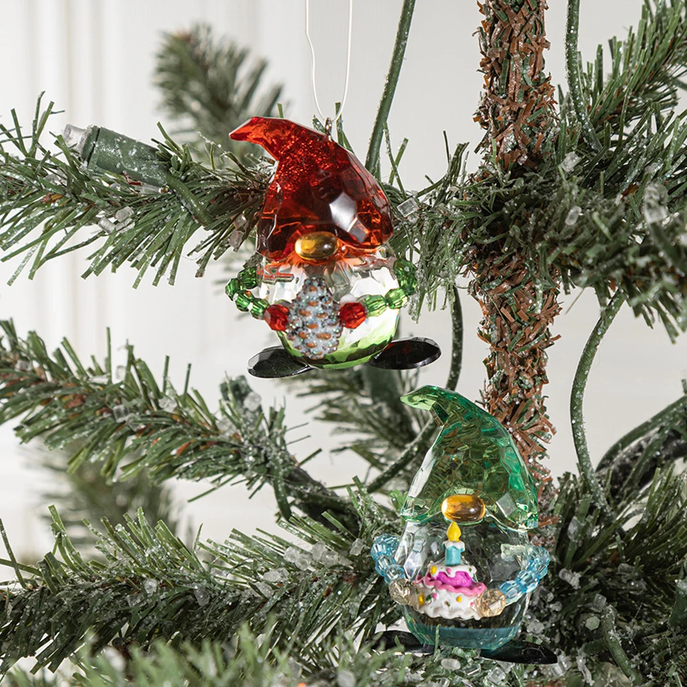 

2 Pcs Elf Pendant Decorations Household Table Acrylic Ornaments Decorative Statue