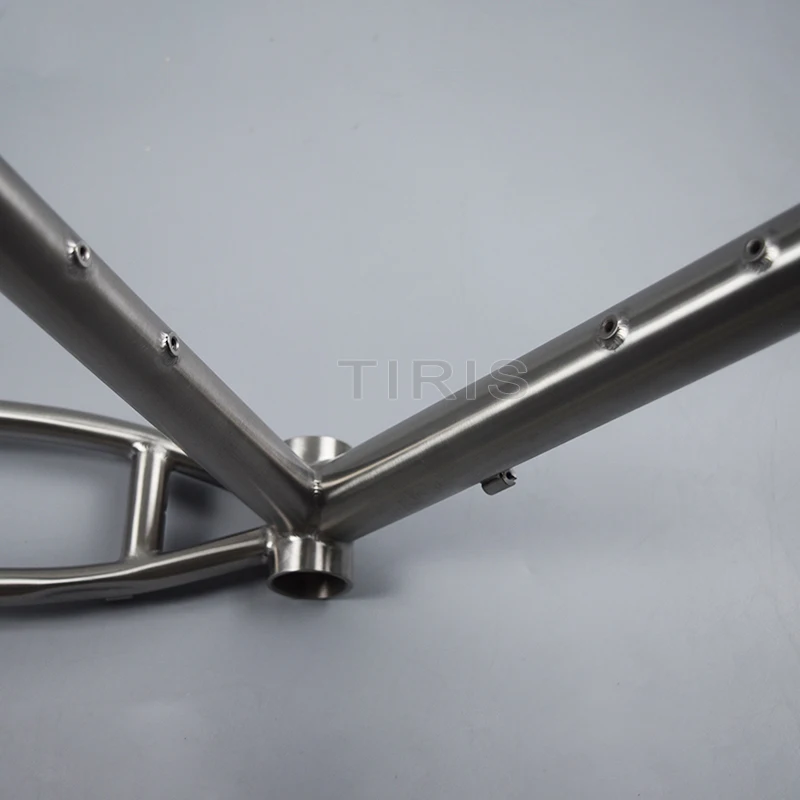 TIRIS-CR3 Titanium Gravel Bike Frame, Cyclocross Frame, Road Endurance, Bicycle Framework, Race Cycling Frameset 700C, 29 Custom