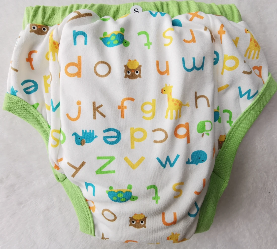 Adult printed letters training pants/Adult baby brief with padding inside