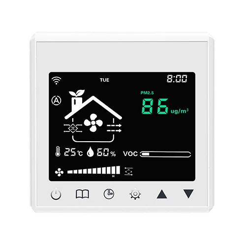 

Support customized design 3 speed fan controller with temperature humidity PM2.5 VOC sensors ventilation system controller