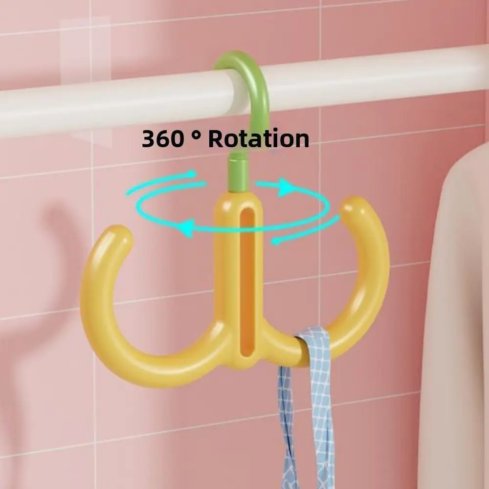 3 Buah Kait Putar Dopamin Praktis Gantungan Pakaian Hemat Ruang Dapat Ditumpuk Topi Mantel Plastik Gantung Kait Ganda Kamar Tidur