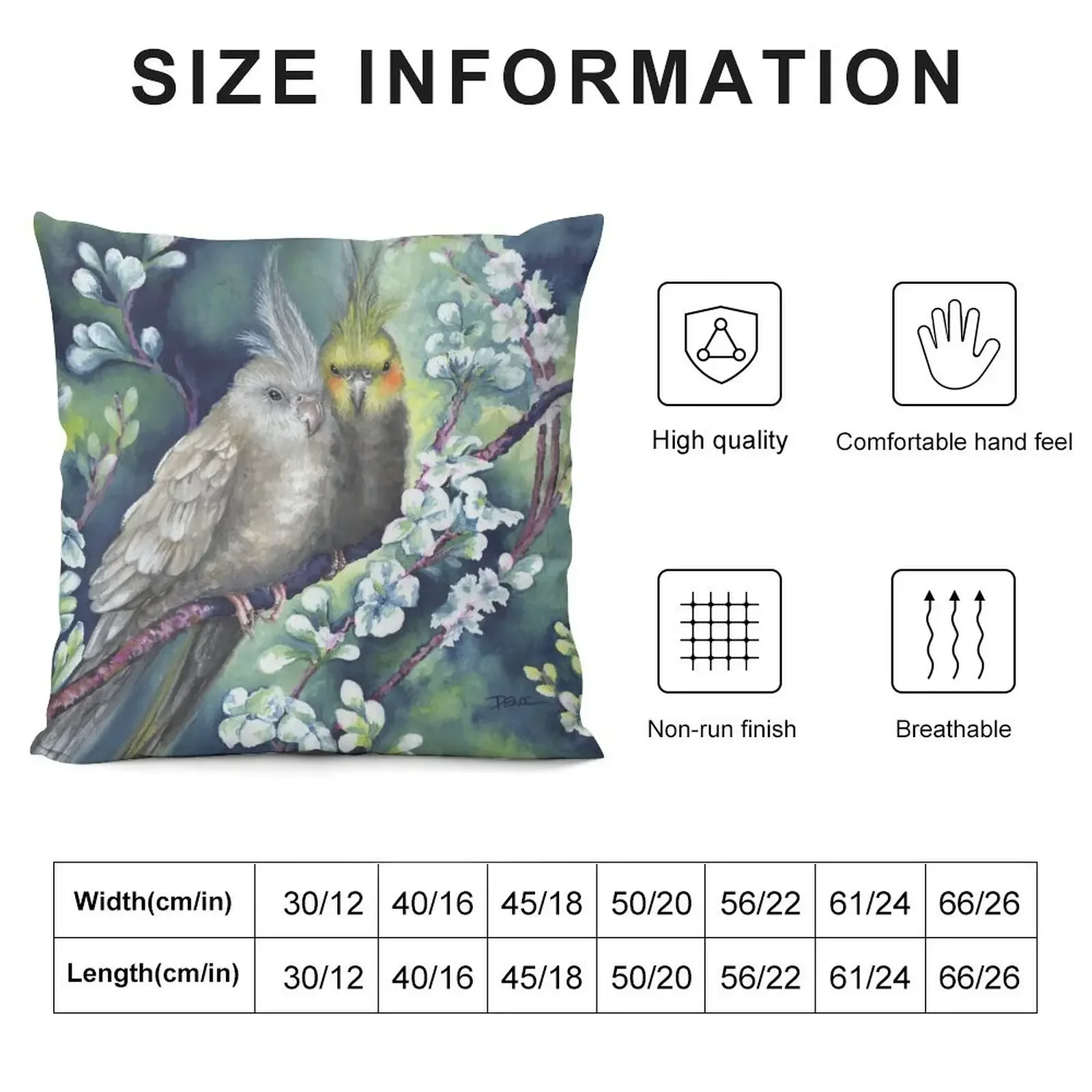 The Cockatiels Throw Pillow Pillowcases Bed Cushions christmas pillow case pillow