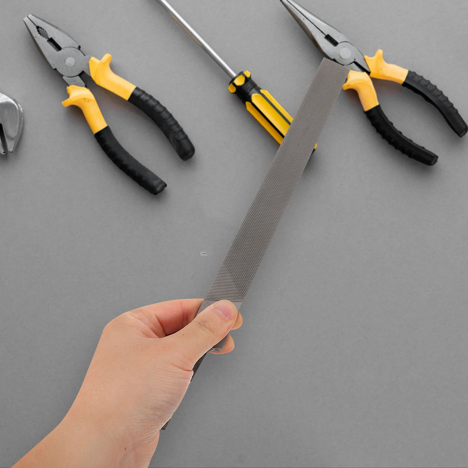 

Steel Hand File Fine Teeth Metalworking Wood Sharpening Tool Sanding Grinding Repairing File For Diy
