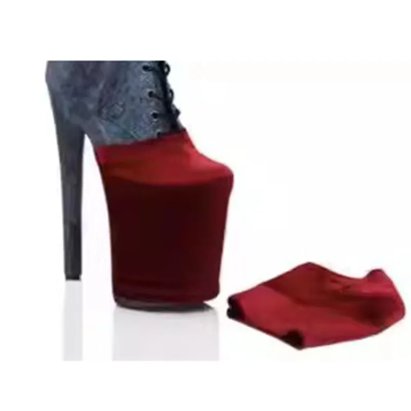 Shoe Protectors 20cm Platform Boots Durable Suede Protector High Heels Cover Pole Dance Boots Training Sandals Wear-Resist Cover