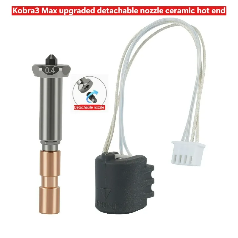 3D Printer Parts For Vertical Dimension Kobra3 Max Upgrade Removable Hardened Steel Nozzle Hot End Ceramic Heating Assembly