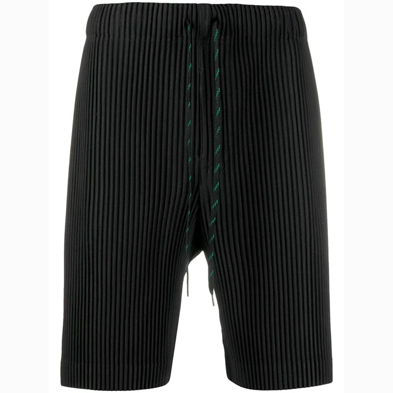 ISSEY 2026 nouveauté japon Miyake short plissé drapé haute rue ample jambe droite cordon pantacourt pour hommes
