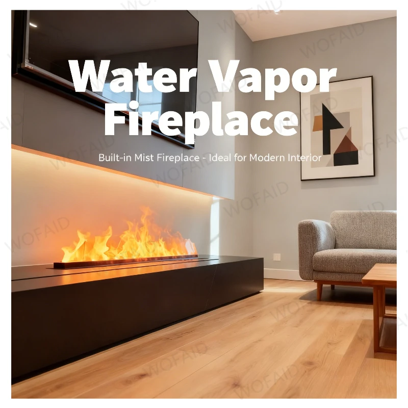 3D Atomizing Fireplace APP Controlled Steam Flame Modern Electric Fire Pit for Home Villa, Factory Direct Wholesale Custom Order