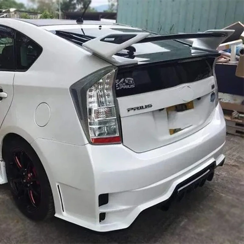 For Toyota Prius Spoiler wing 2003 - 2012 ABS Material Carbon Fiber Look Car Rear Trunk spoiler Wing Accessories Body Kit