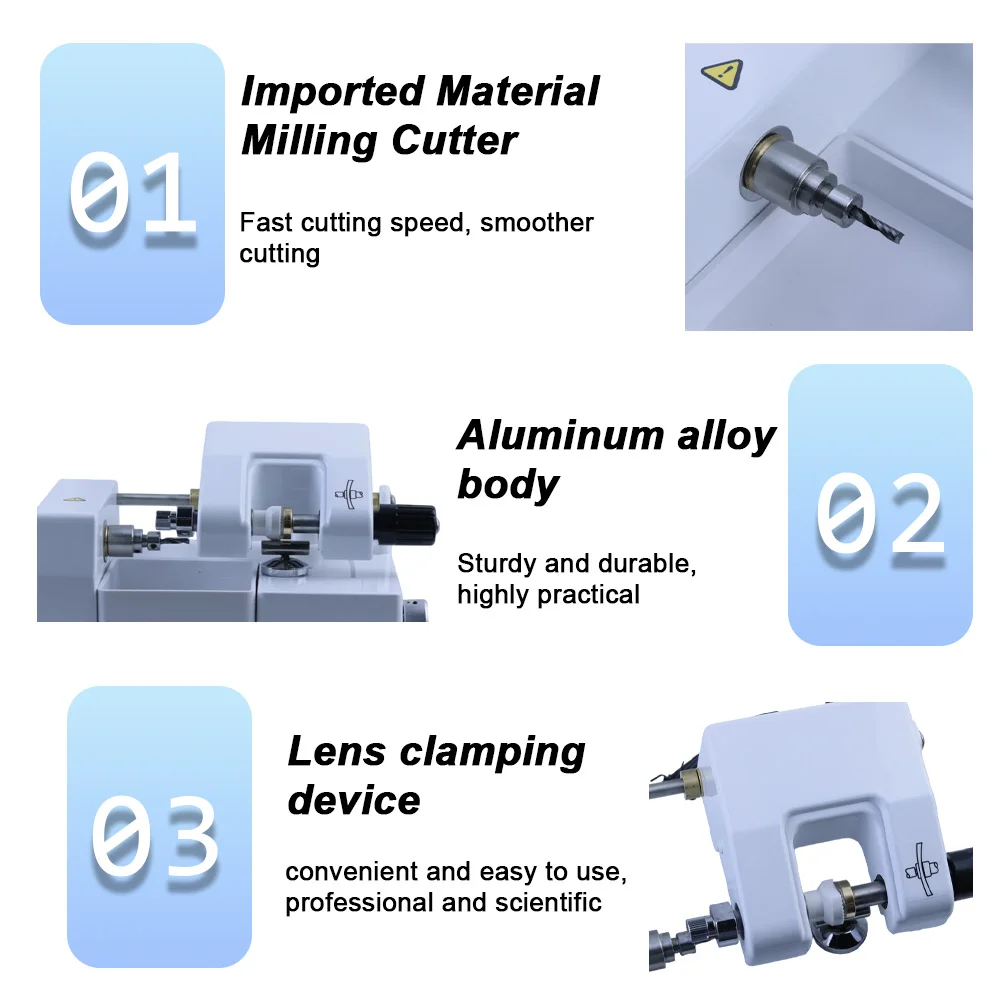 CP-4A 70W Electric Optical Lens Cutting Milling Machine Spectacle Lens Edging Cutter for Glasses Manufacturing