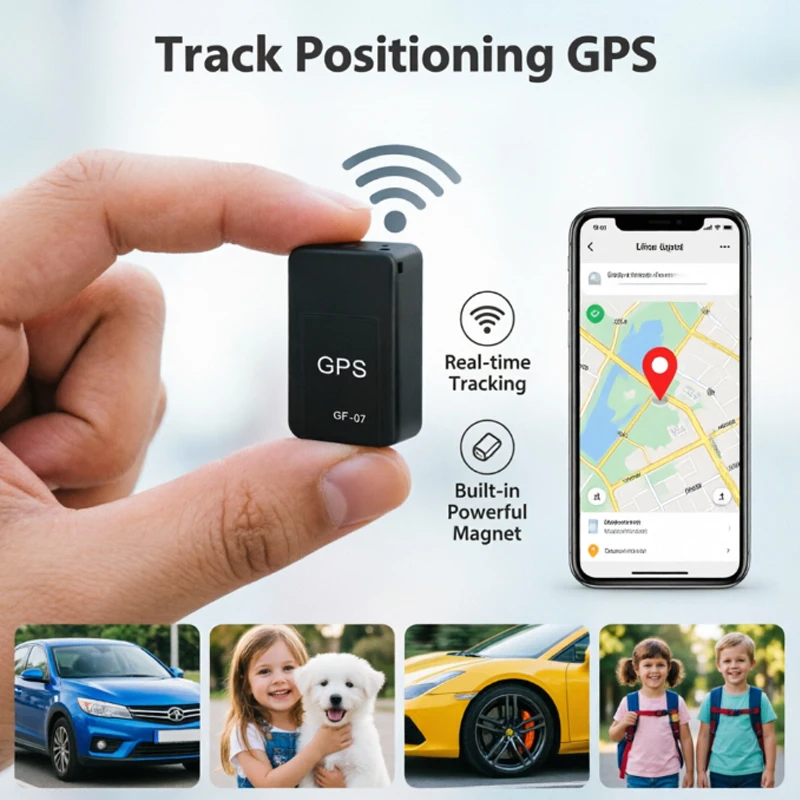 Localizador GPS para Motocicleta y Automóvil GF07, Mini Rastreador Magnético para Vehículos, Mascotas, Niños y Ancianos, con Aplicación de Posicionamiento GPS