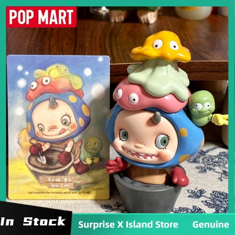 Popmart polar-olá polar série caixa cega figura de pvc caixa misteriosa brinquedo na moda bonito ornamento de mesa menina amigo presentes de mesa