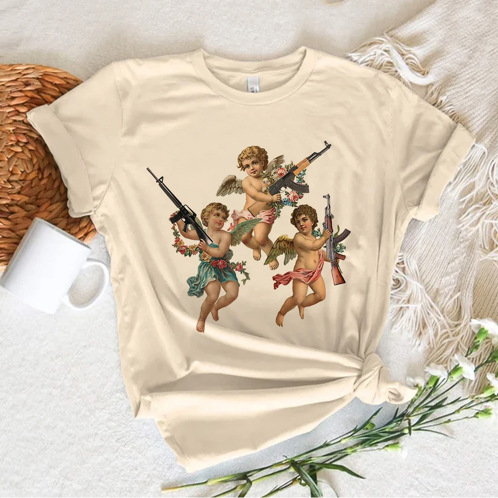 

Angle Funny t-shirts women pattern printed design t-shirts girl harajuku clothing