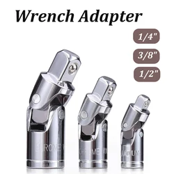 Universal Joint Set Ratchet Angle Extension Bar Bendable Socket Adapter 1/4