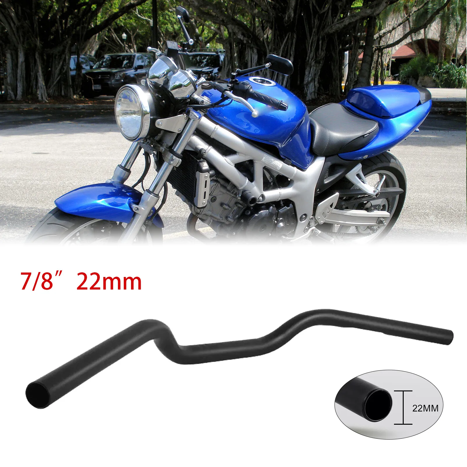 

Для мотоцикла Suzuki SV650 SV650N 7/8 "22 мм трекер руль перетаскивания черный