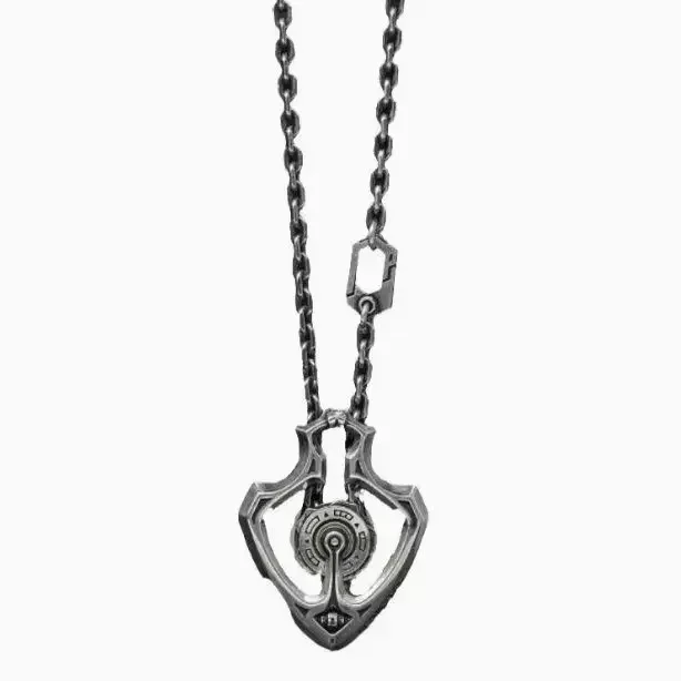 Collana con ciondolo punk retrò con ingranaggi rotanti meccanici Regalo da uomo creativo EDC per esterni