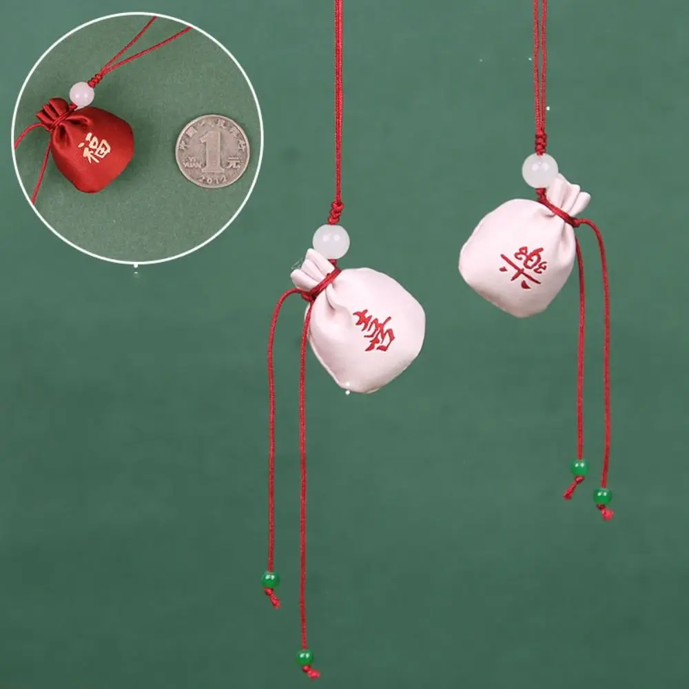 

Retro Printing Mini Cloth Sachet Hanging Small Pouch Tassel Small Pouch Jewelry Packaging Car Hanging Spice Bag Children
