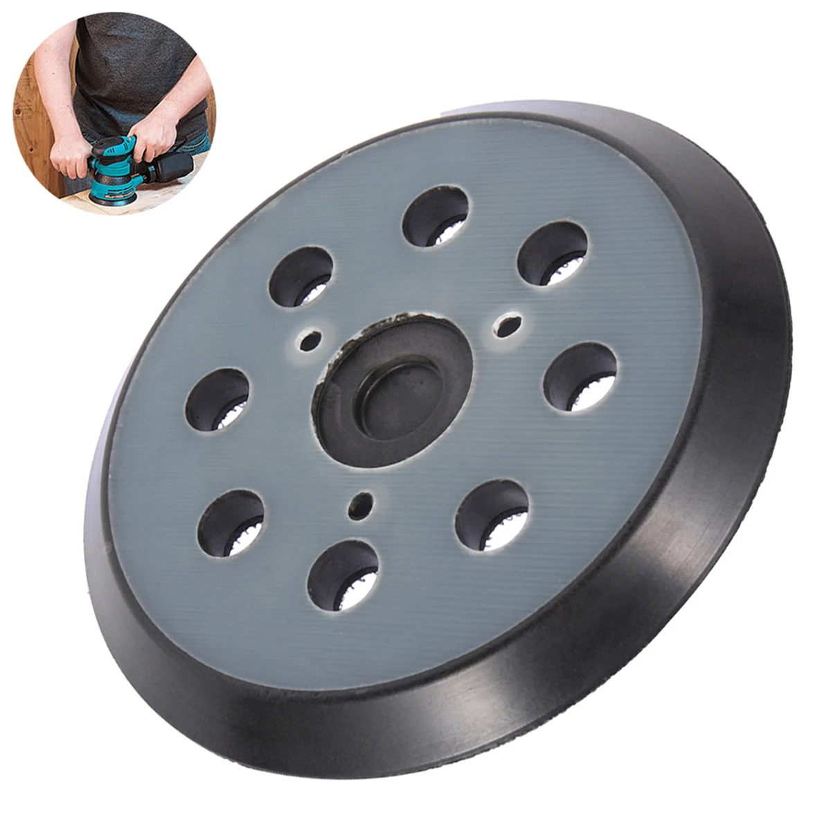

5 inch 8 Hole Replacement Sander Pads 125mm Hook and Loop Sanding Disc Pad Sander Backing Pad Replacement Parts Accessories