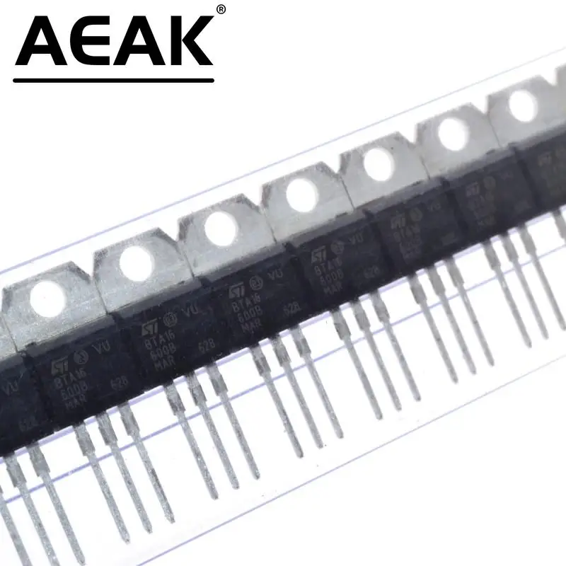 100 szt. Triaków AEAK BTA16-600B BTA16-600 BTA16 Amp 600 V do 220 nowe oryginalne standardowe triaki