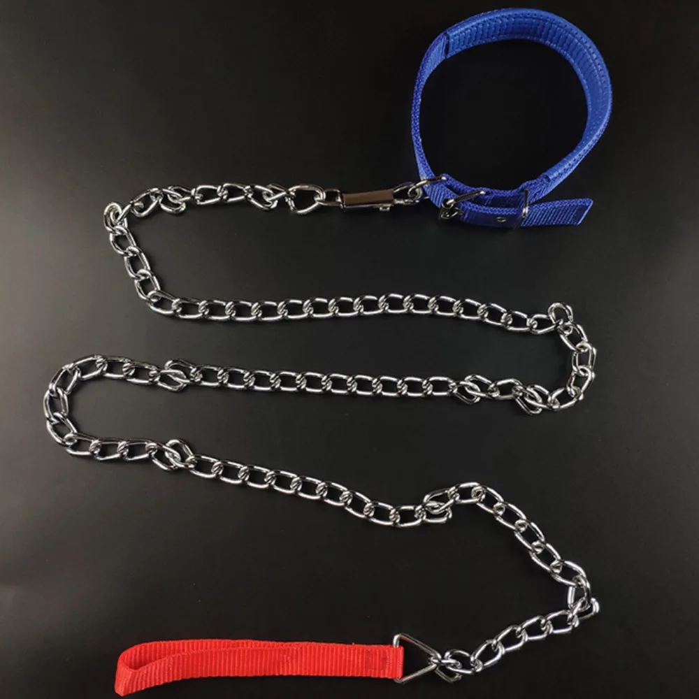 

Foam Collar Iron Dog Chain Bite Resistant Anti-wear Pet Dog Leash Rust-proof Adjustable Dog Traction Rope Walking The Dog