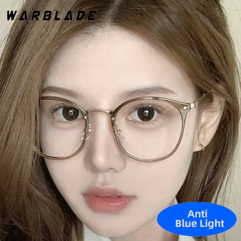 

Classic Brand Design Oval Frame Rice Nail Optical Glasses For Men And Women Computer Games Luxury TR90 Anti-Blue Light Eyewear