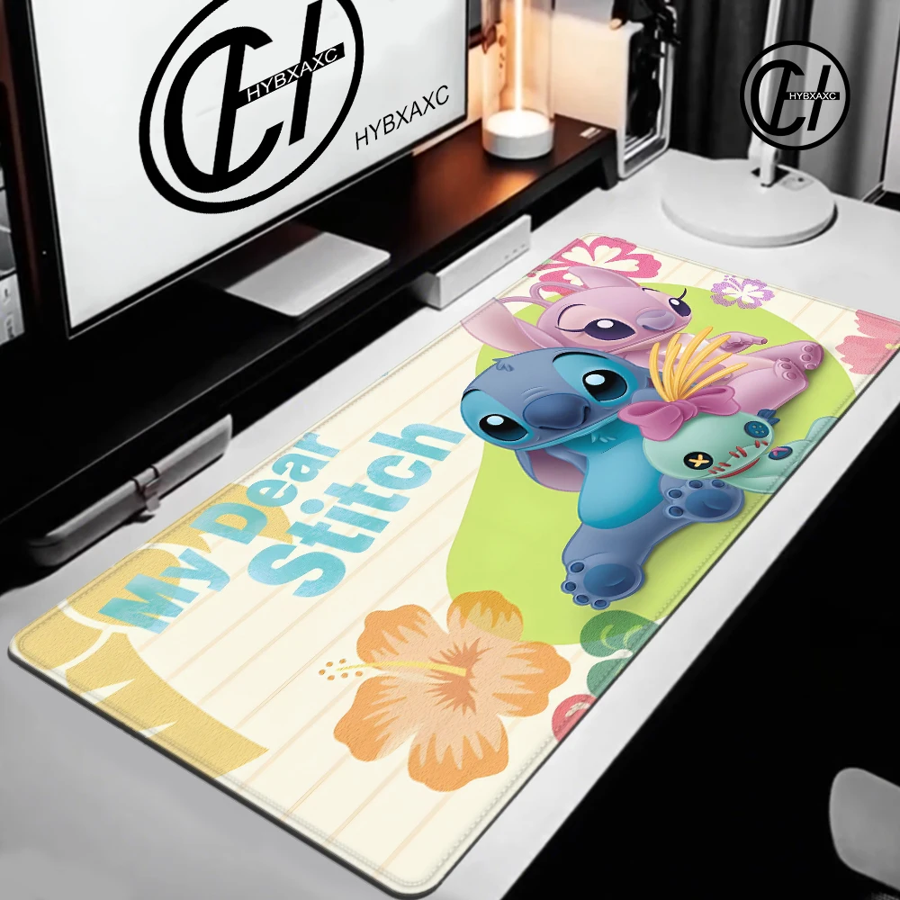 

Kawaii Stitch коврик для мыши в стиле аниме, милый HD настольный коврик, расширенные коврики для игровой клавиатуры, большой коврик для геймерской мыши 120x60 см XXL