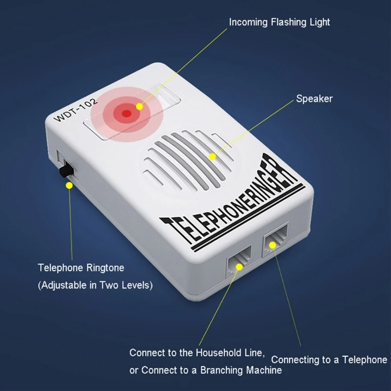 F3KE External Device Phone Ringer Amplifiers Improves Telephones Calls Sound