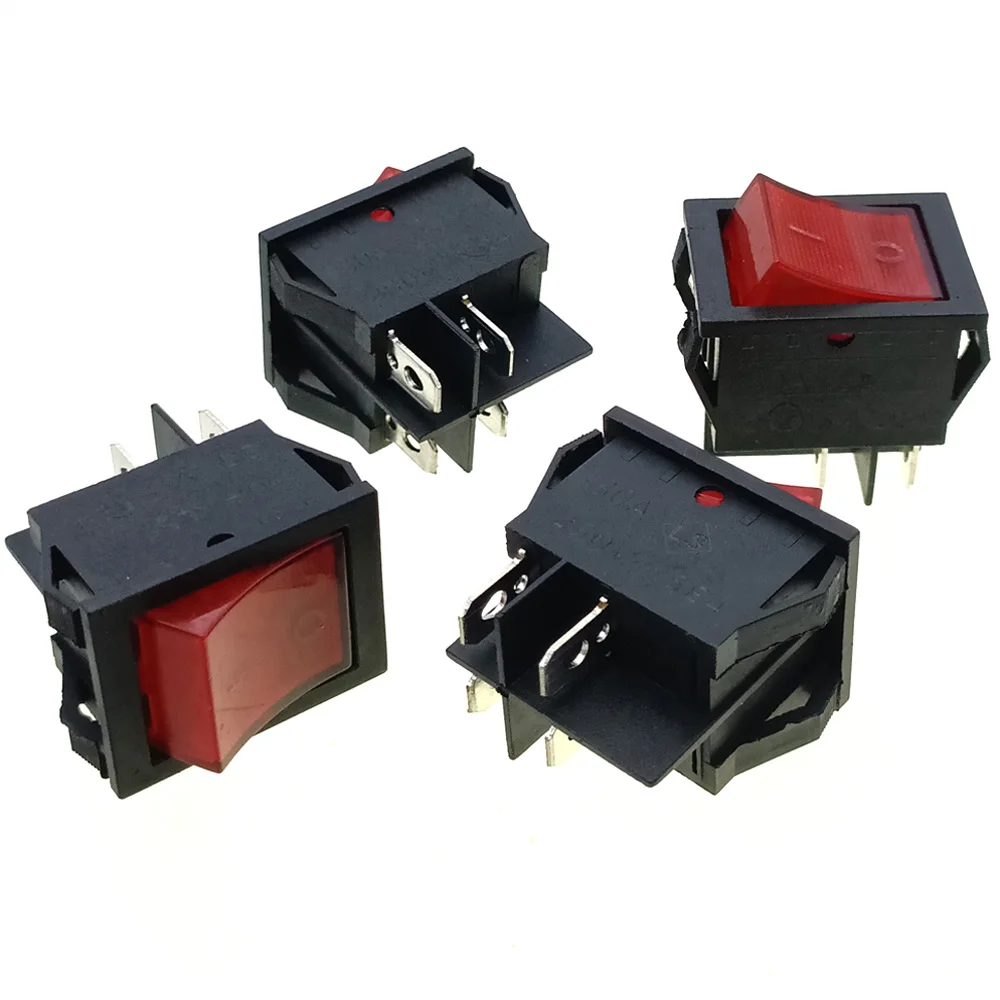 ON/OFF 30A 250V AC High Current 4Pin Power Switch Connector Special for Eelding Machine Rocker Power Button Switches