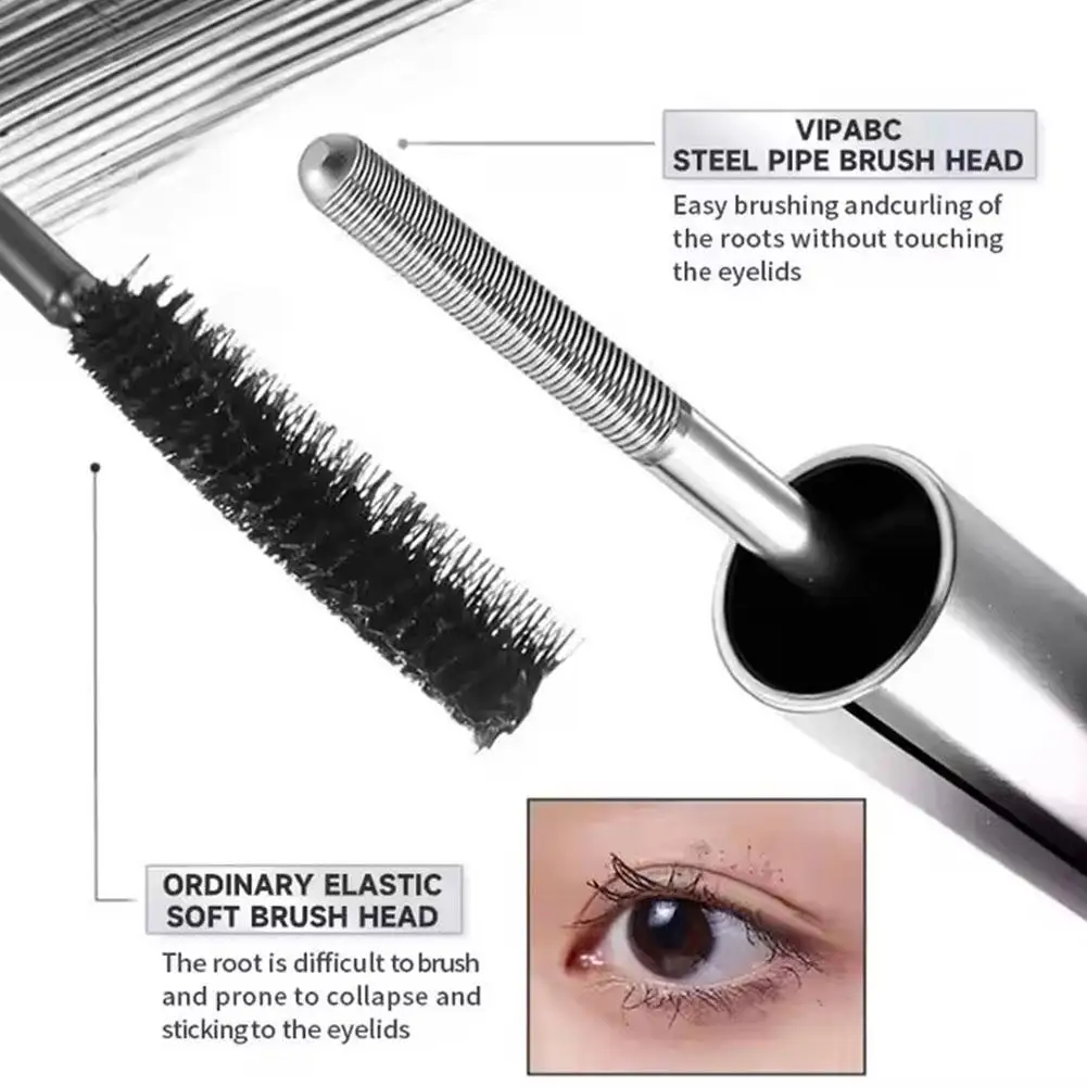 Mascara de maquillage mat en Fiber de soie, brosse Ultra-fine, allonge les cils secs noirs, imperméable, marron, bouclage rapide, U3S2, 1 pièce