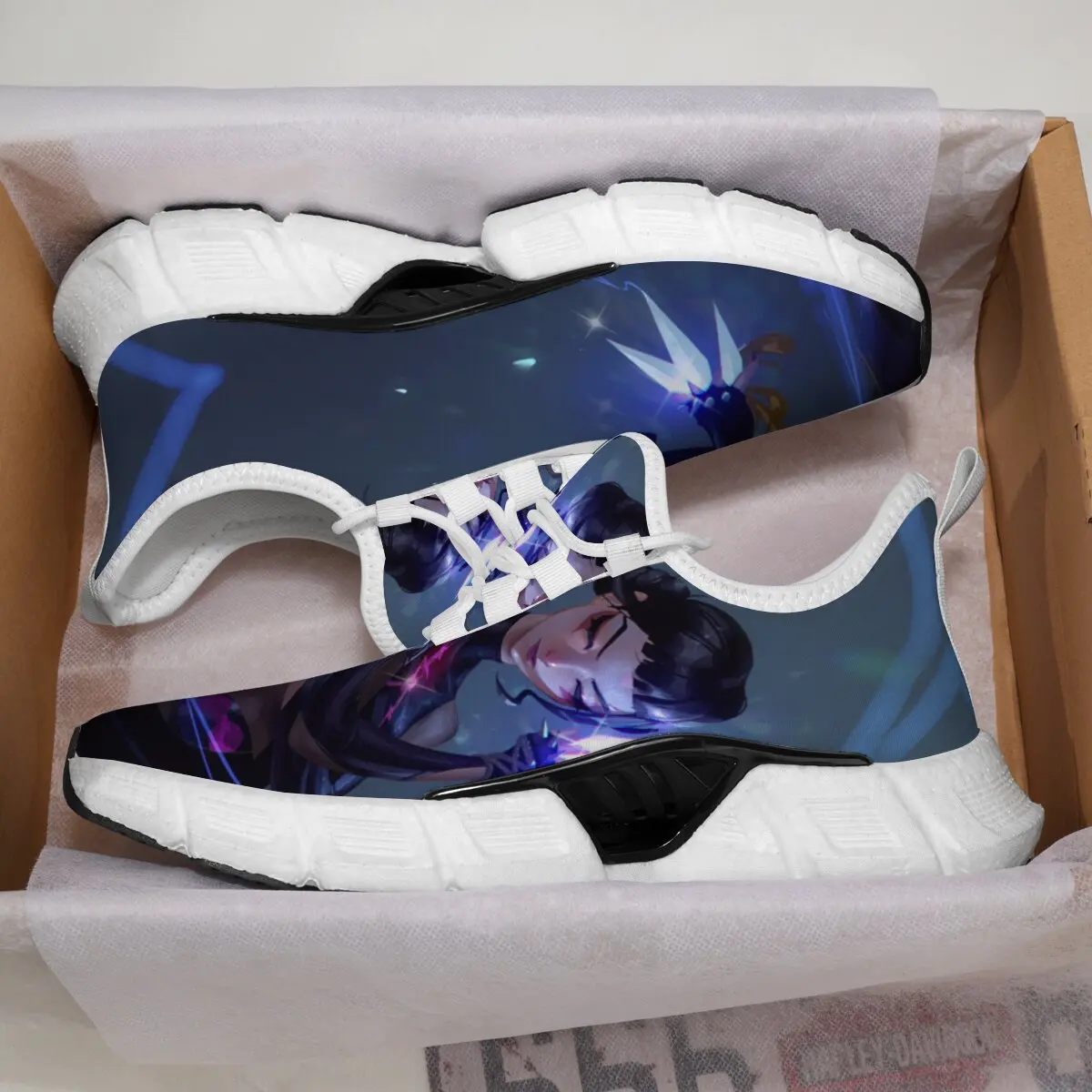 

Повседневная обувь из неоновой команды охотника с круглым носком и рисунком персонажа из неоновой команды для родителей и детей