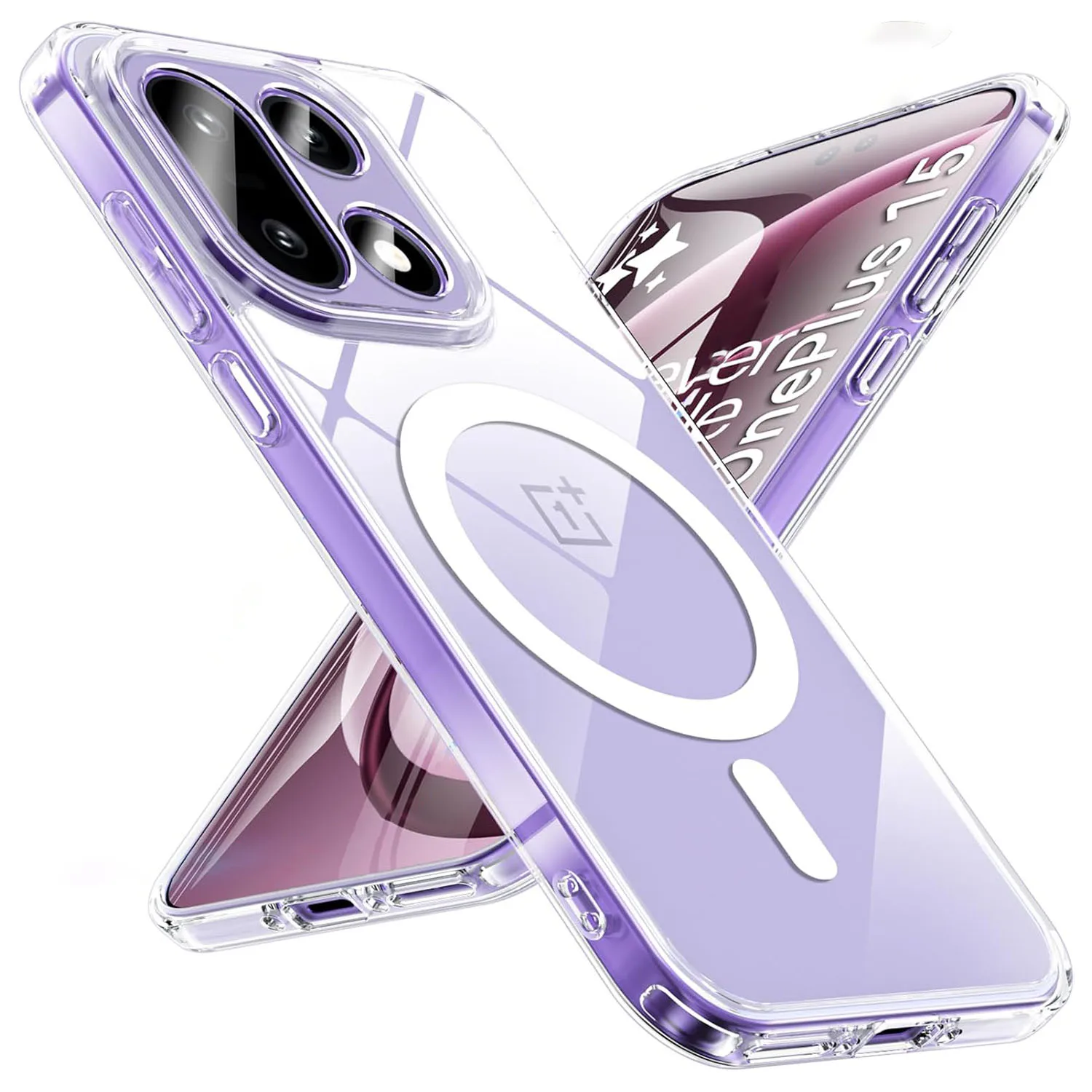 Shockproof Wireless Charging Strong Magnetic Case For OnePlus 15 OnePlus15 5G Clear Back Cover Phone Case