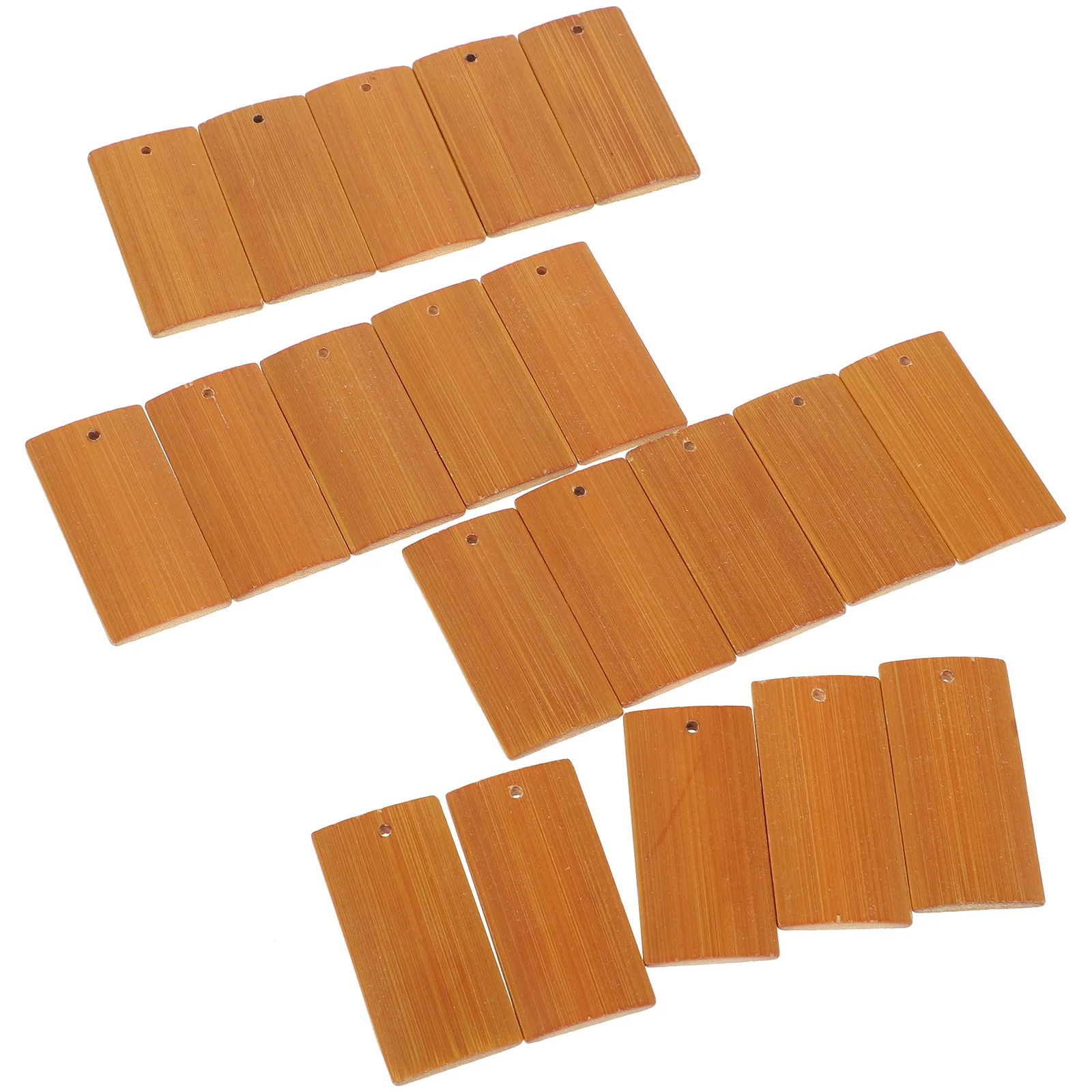 

20 Pcs Key Chain Pendant Bamboo Chip Decor Creative Fashion Lovers Gift Keyring Wooden Pieces Stylish Car Bag Accessory