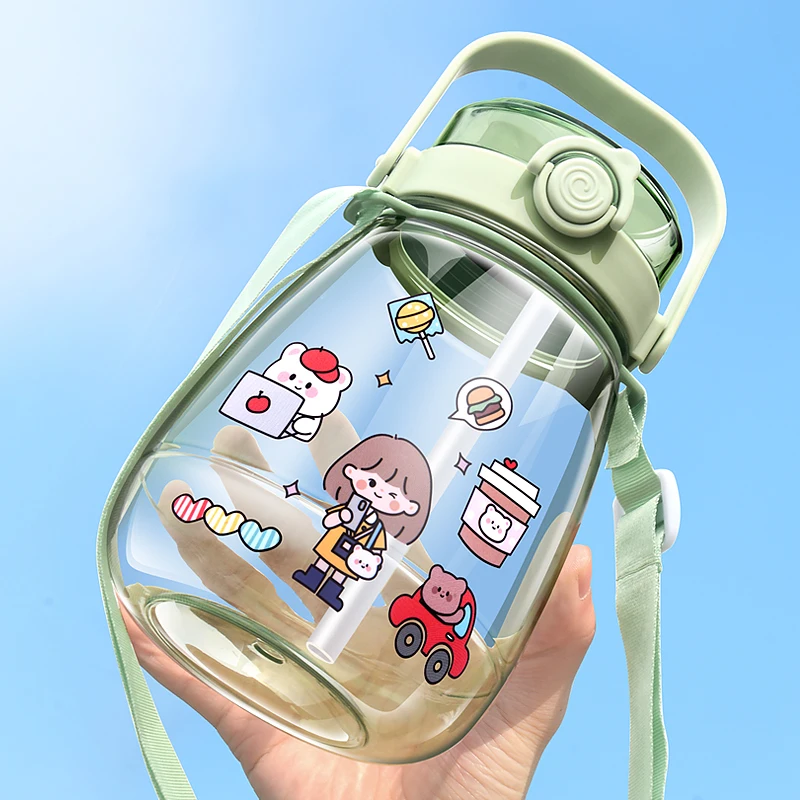 

Очаровательная термостойкая бутылка для воды для девочек, школьная, летняя, детская, для особых случаев, милая, большая, с широким горлышком