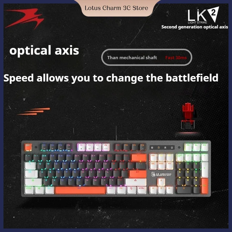 A4tech Bloody Wired Mechanical Keyboard B820r E-Sports Gaming Specific Keyboard Rgb Optics All Keys Have No Conflicts Pc Gaming