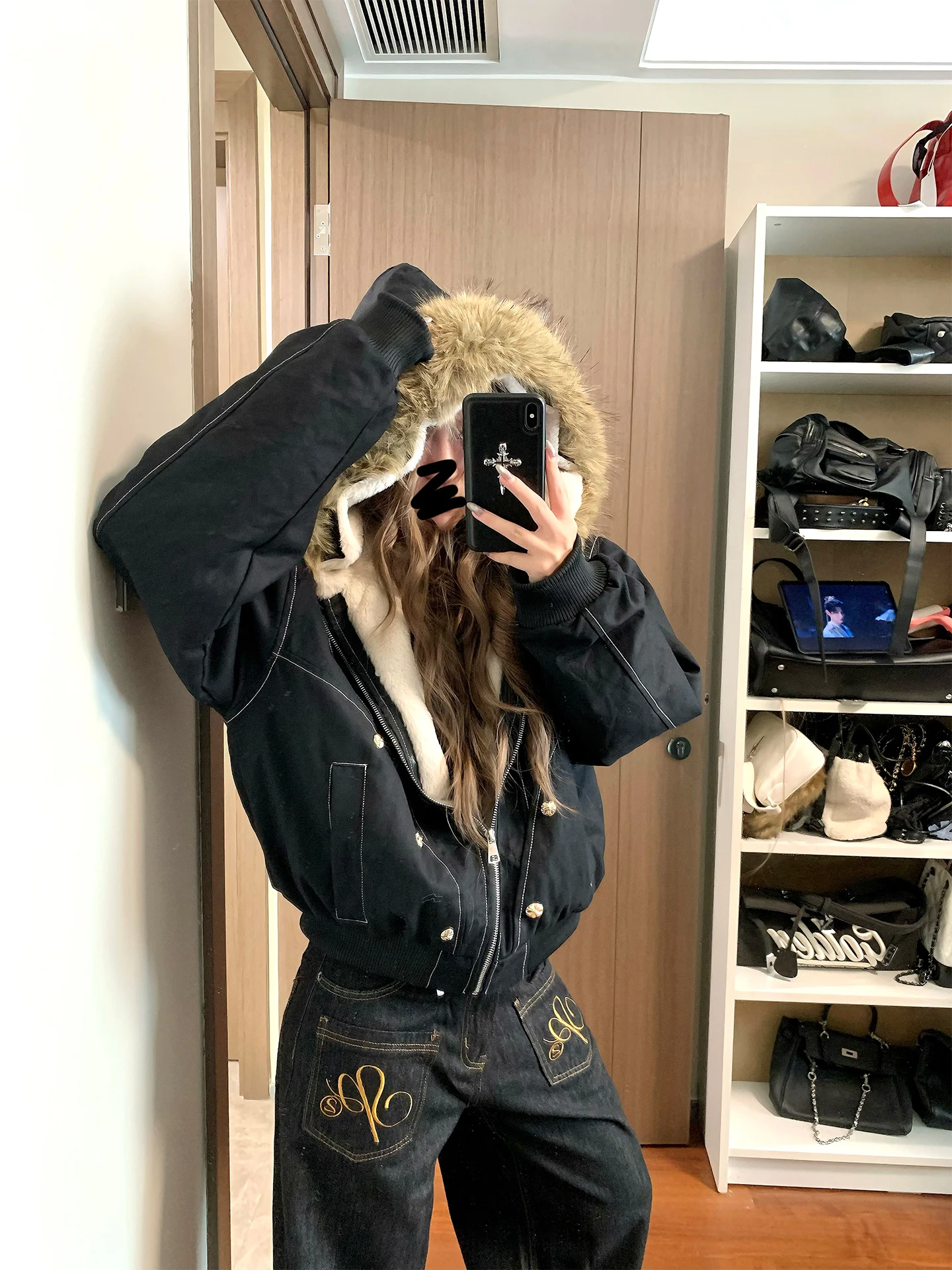 

Зимнее женское пальто Milione American Sle ort Thiened Cotton Jaet, новое, с капюшоном, с дизайном Mountain Eagle, повседневное, для поездок на работу