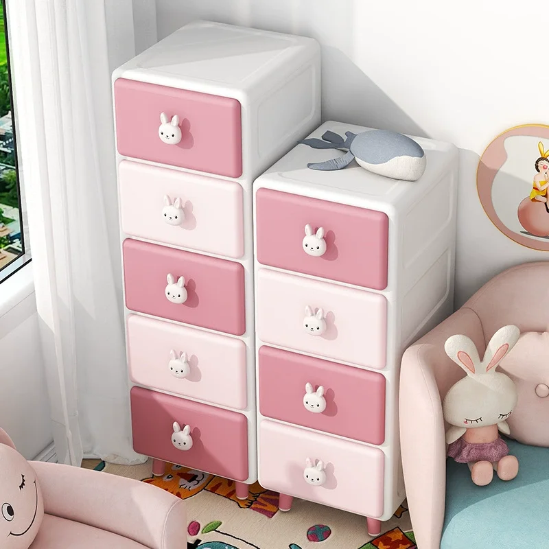 

Шкаф для хранения детских игрушек, стильный ящик, детский шкаф, прикроватная тумбочка для спальни, пластиковый многослойный шкаф для хранения закусок