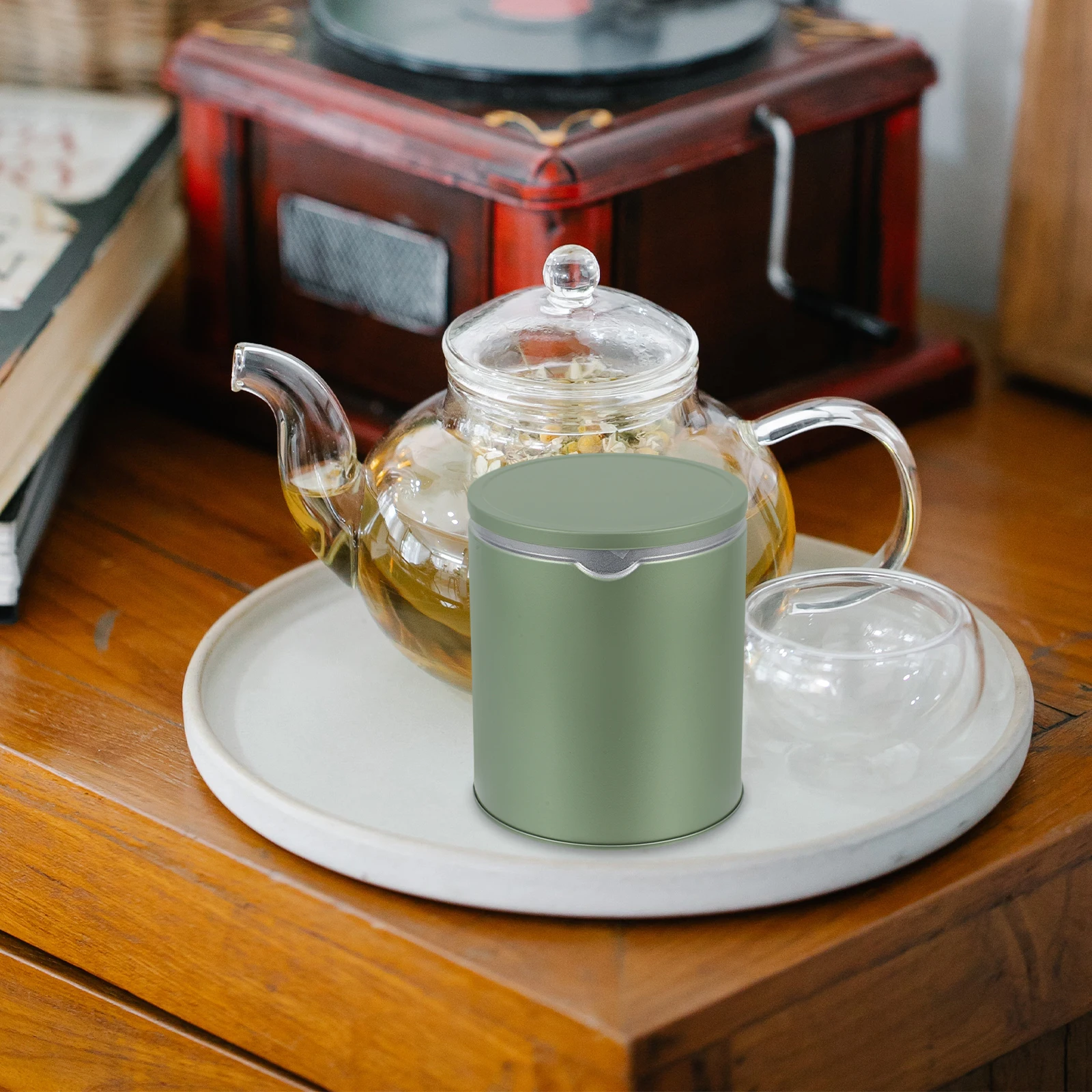 

3 Pcs Tea Jar Gift Box Storage Jars Loose Canisters with Cover Tinplate Airtight Small Lids Holder