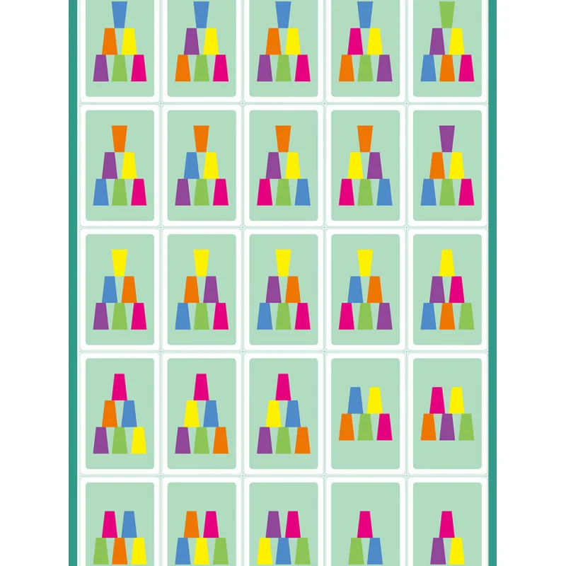 Gra planszowa Double Battle Folding Cup Sortowanie kolorów Trening poznawczy Puzzle Konkurencyjna gra Zabawki interakcyjne rodzic-dziecko