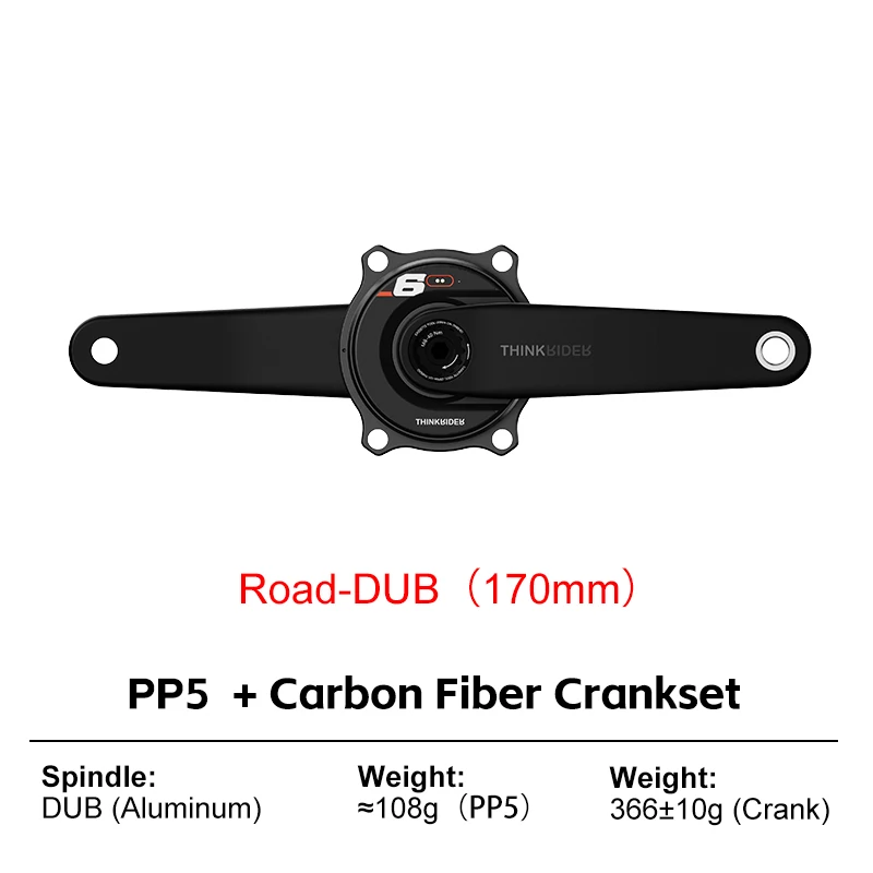 パーツ THINK RIDER PP5 Power Meter DUB 165mm THINKRIDER PP6 Bike Carbon Fiber Spider Power Meter Crankset DUB