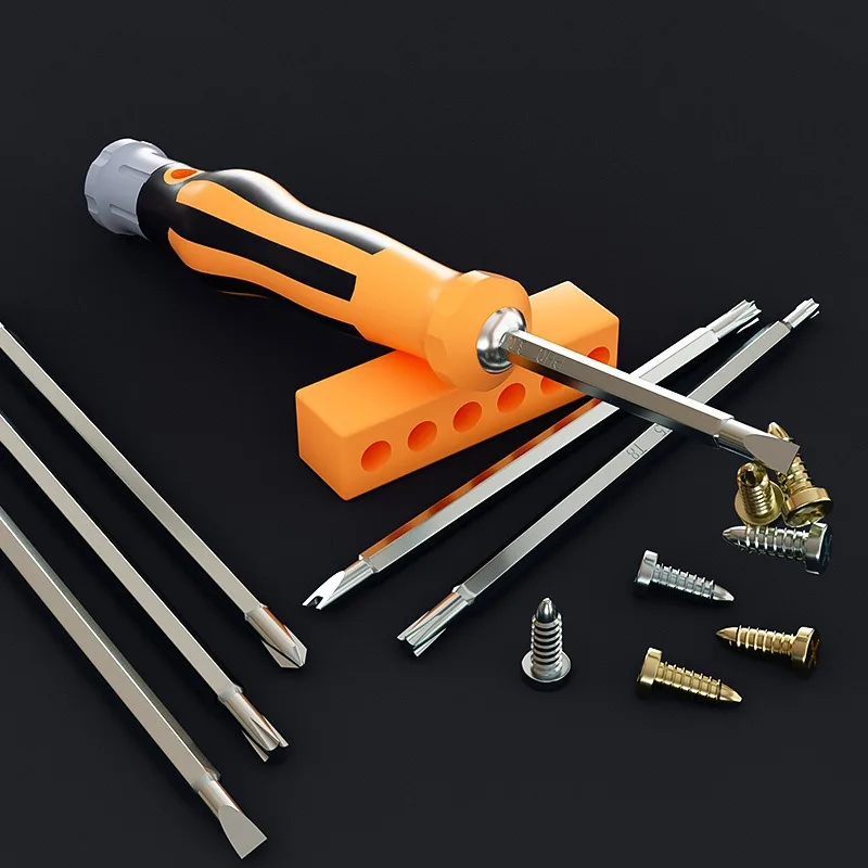 2024 new 12 In 1 Magnetic Screwdriver Set Cross Flat Shaped Screwdriver Head Multifunctional Precision Handheld Maintenance Tool