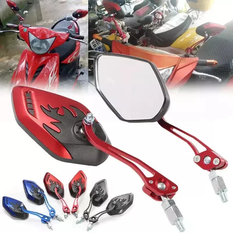 2 uds 8mm/10mm espejo retrovisor Universal para motocicleta Anti-vertigo accesorios de motocicleta CNC espejos retrovisores laterales herramienta de montaje pernos